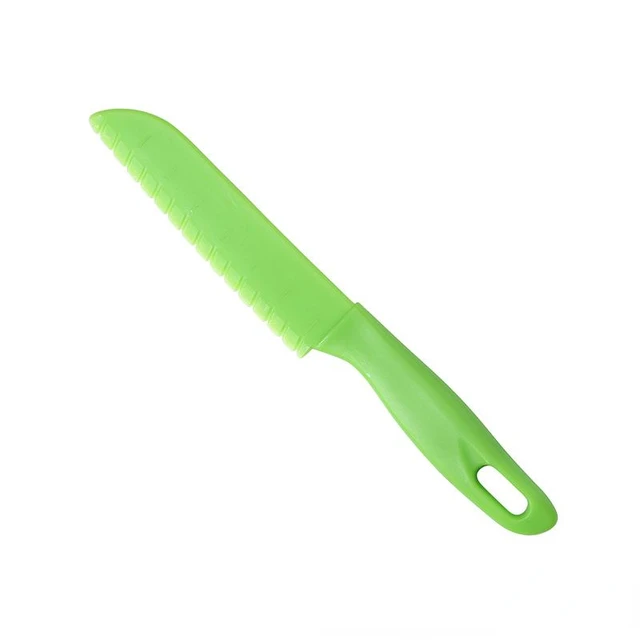 Coupe-dents de scie couteau à fruits en plastique couteau de cuisine sûr enfants Chef pour pain laitue couteaux de cuisine pour tout-petits couteaux d'office pour enfants 6
