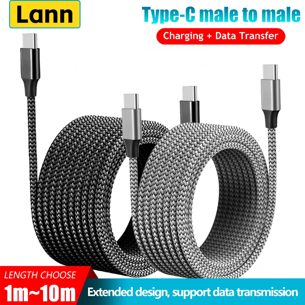 High-Speed 60W PD Fast Charging Type C to Type C Cable - Available in 3m, 5m, 8m, 10m Lengths