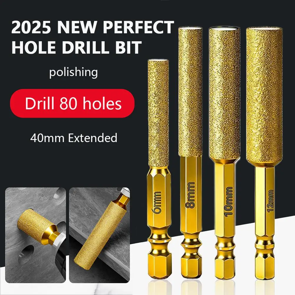 Premium Dry Diamond Drill Bit for Hard Materials - Granite, Tile, Marble, Ceramic & Glass