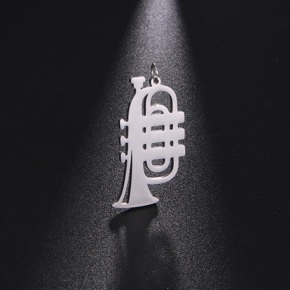 5 teile/los Musik instrument Tuba Charms für Schmuck Handarbeit Großhandel Edelstahl Anhänger Bulk-Zubehör DIY Lieferungen – Detail 8