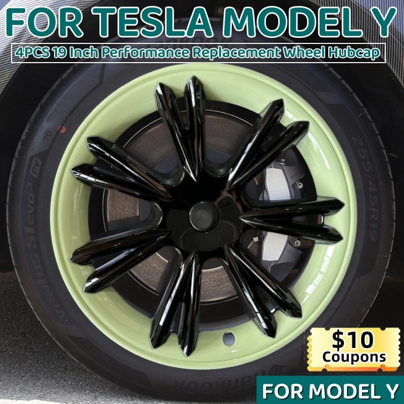 

19Inch Hub Cap For Tesla Model Y 2022 Wheel Hubcap Performance Replacement Automobile ABS Wheel Cap Full Trim Cover Accessories