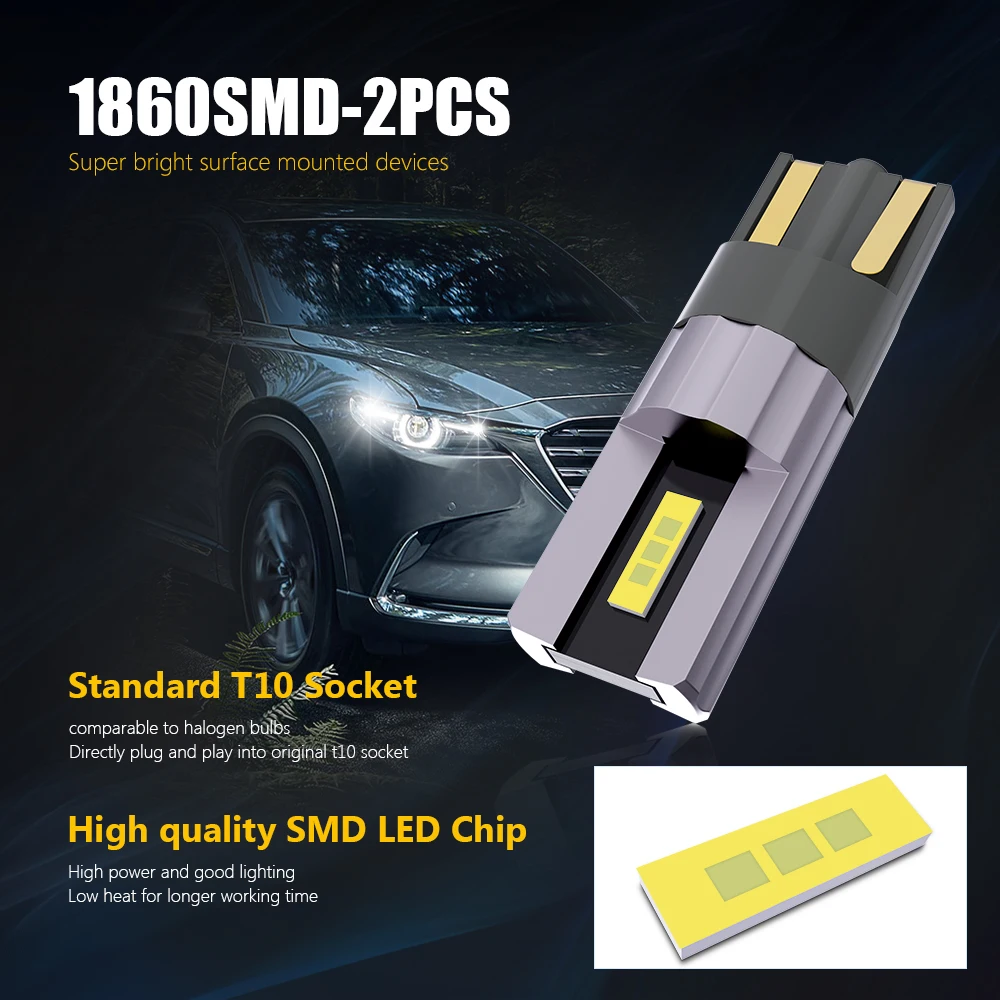 ڵ ׸   ȣ  ȣ , 2x W5W T10 LED , ĵ 1860SMD 6000K 168 194 LED 5W5, 12V  