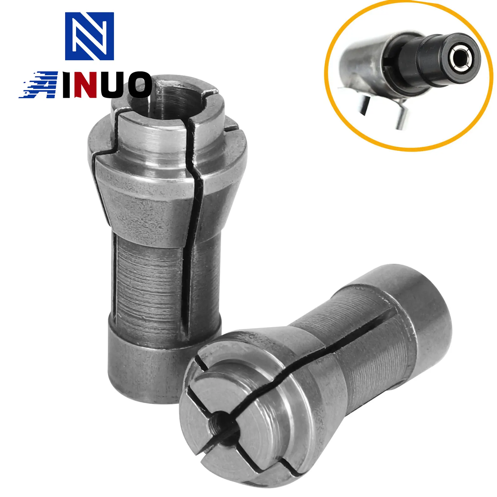 2pcs Die Grinder Attachment Clamping Tools Collet Chuck  Engraving Machine For Engraver Power Tool Parts Accessories 3mm-6.35mm 90° elbow compact mill grinder multifunction electric grinding machine multipurpose polishing device with 3mm collet