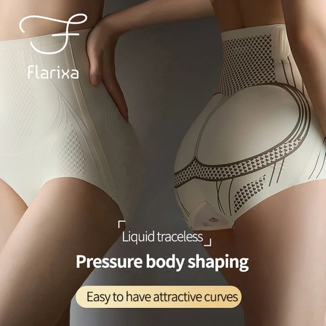 Flarixa Seamless High Waist Panties Shapewear Women Tummy Control