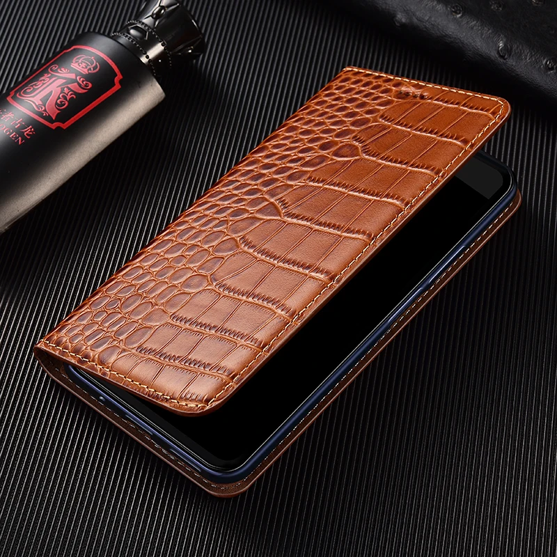 Crocodile Genuine Leather Case For Samsung Galaxy A52S A21S A13 A23 A33 A53 A73 5G Magnetic Flip Wallet Phone Cover