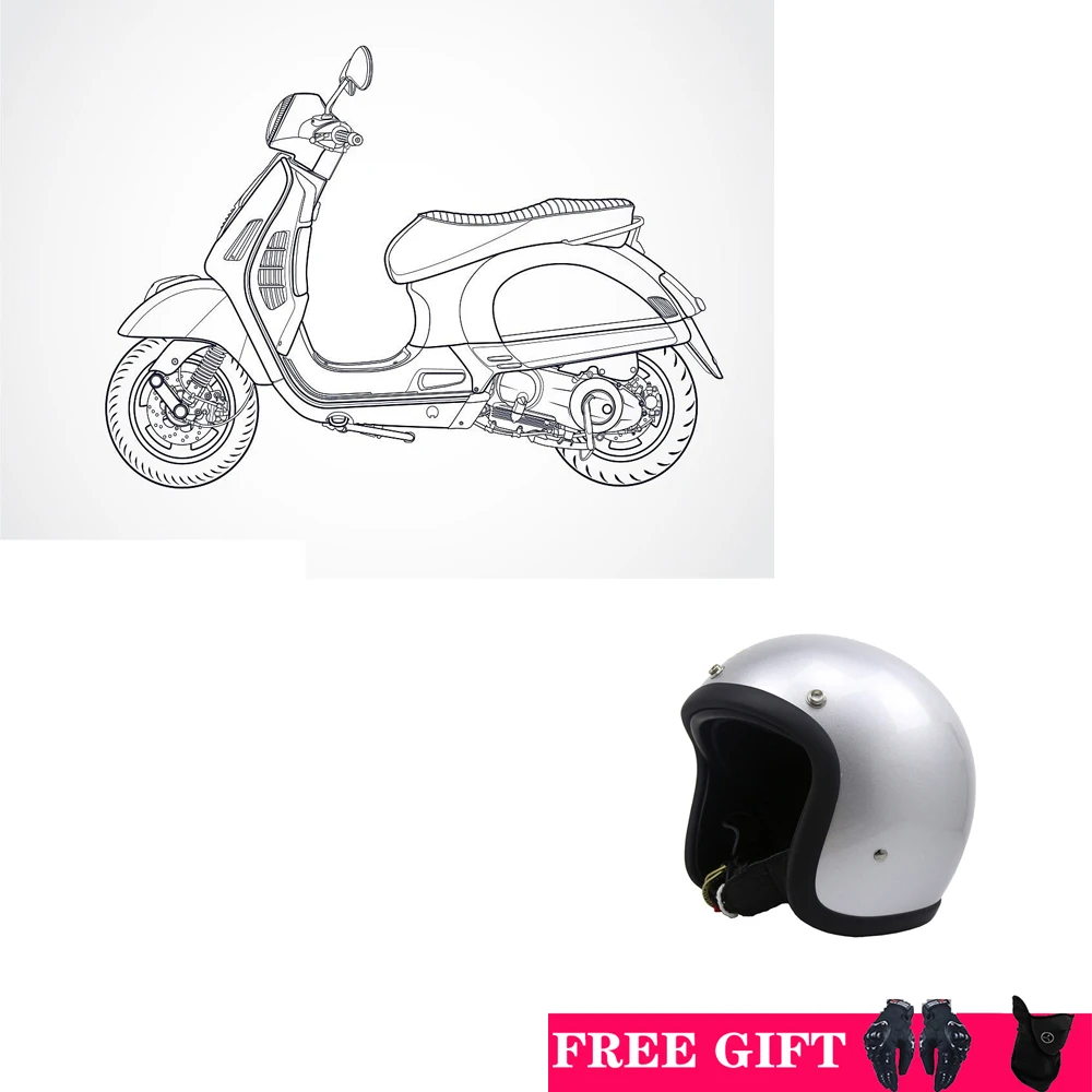 Dot Ece ���� TT&COCASCOS ������ ���� ���� �� 3/4 ���� ���̽� �������Ŭ ��� Casco Moto Four Season Comfortable