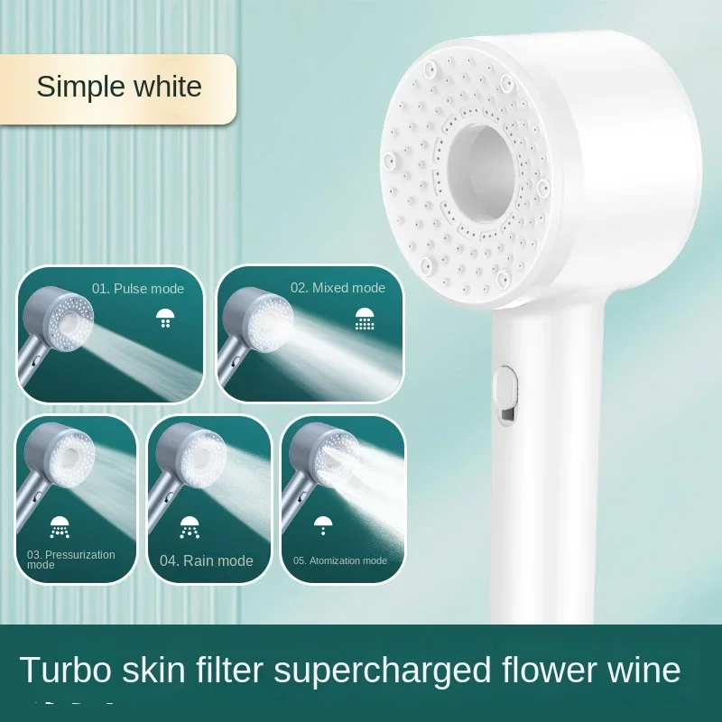 Nano micro bubble hand shower supercharged beauty shower head