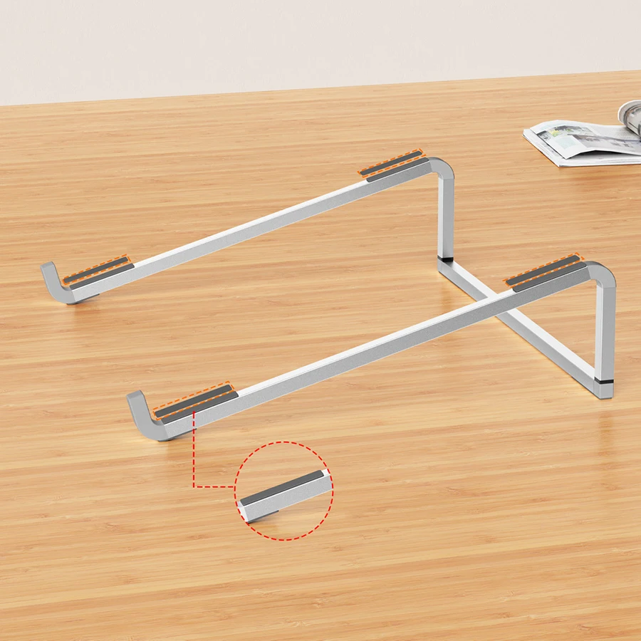 Adjustable Aluminum Laptop Stand with Heat Dissipation for Notebooks, Tablets, and PCs