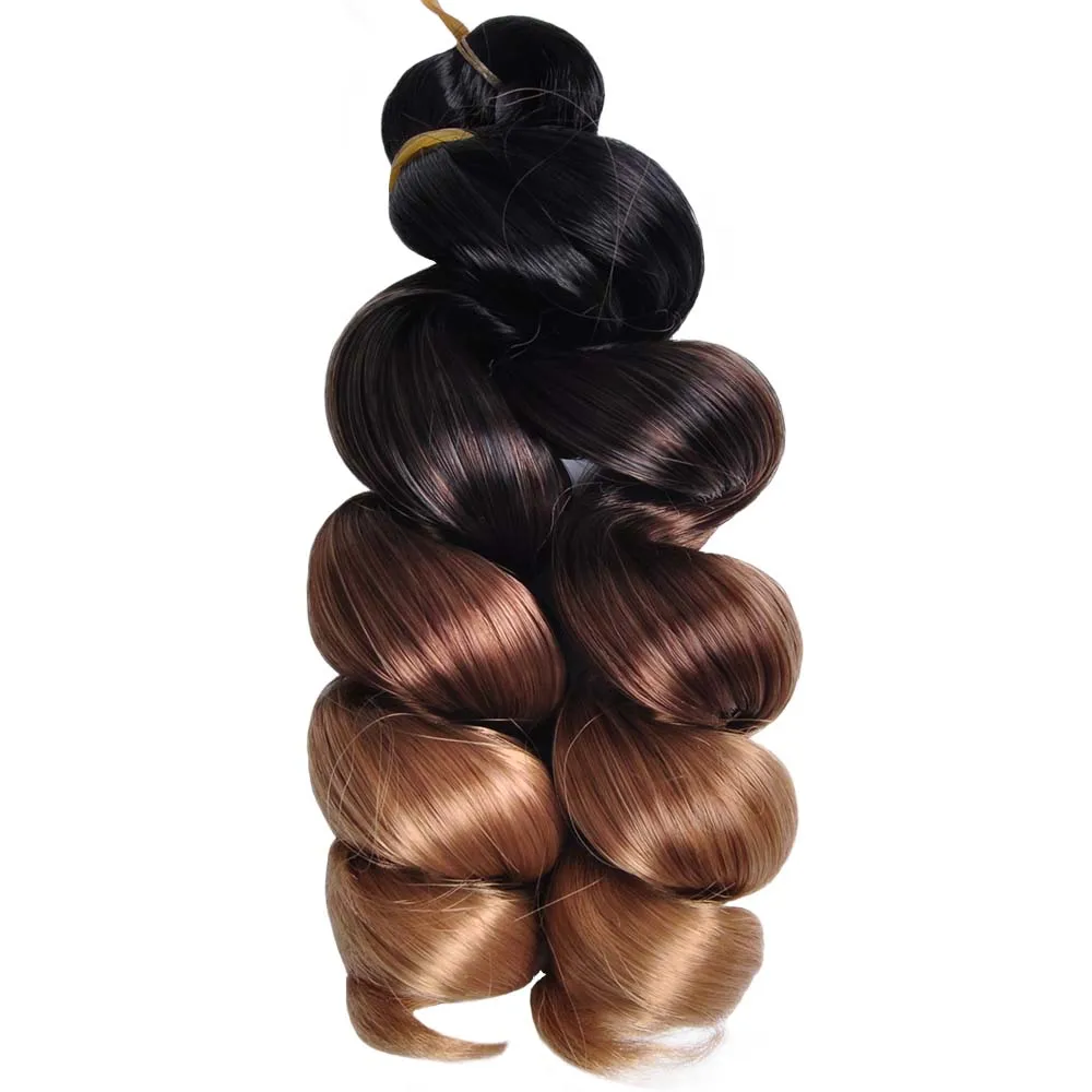12inch French Curls Loose Wave Crochet Braids Synthetic Hair Spiral Curly for Women Party 3