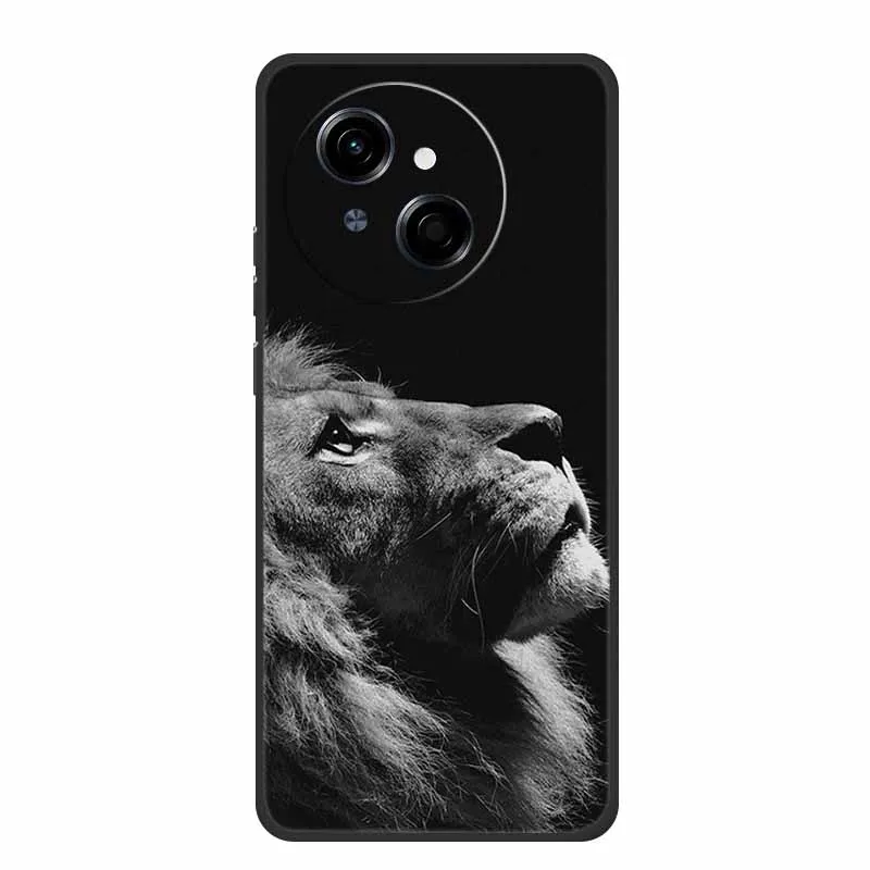 Tecno Spark Go1S Black Silicone Soft TPU Back Cover Case
