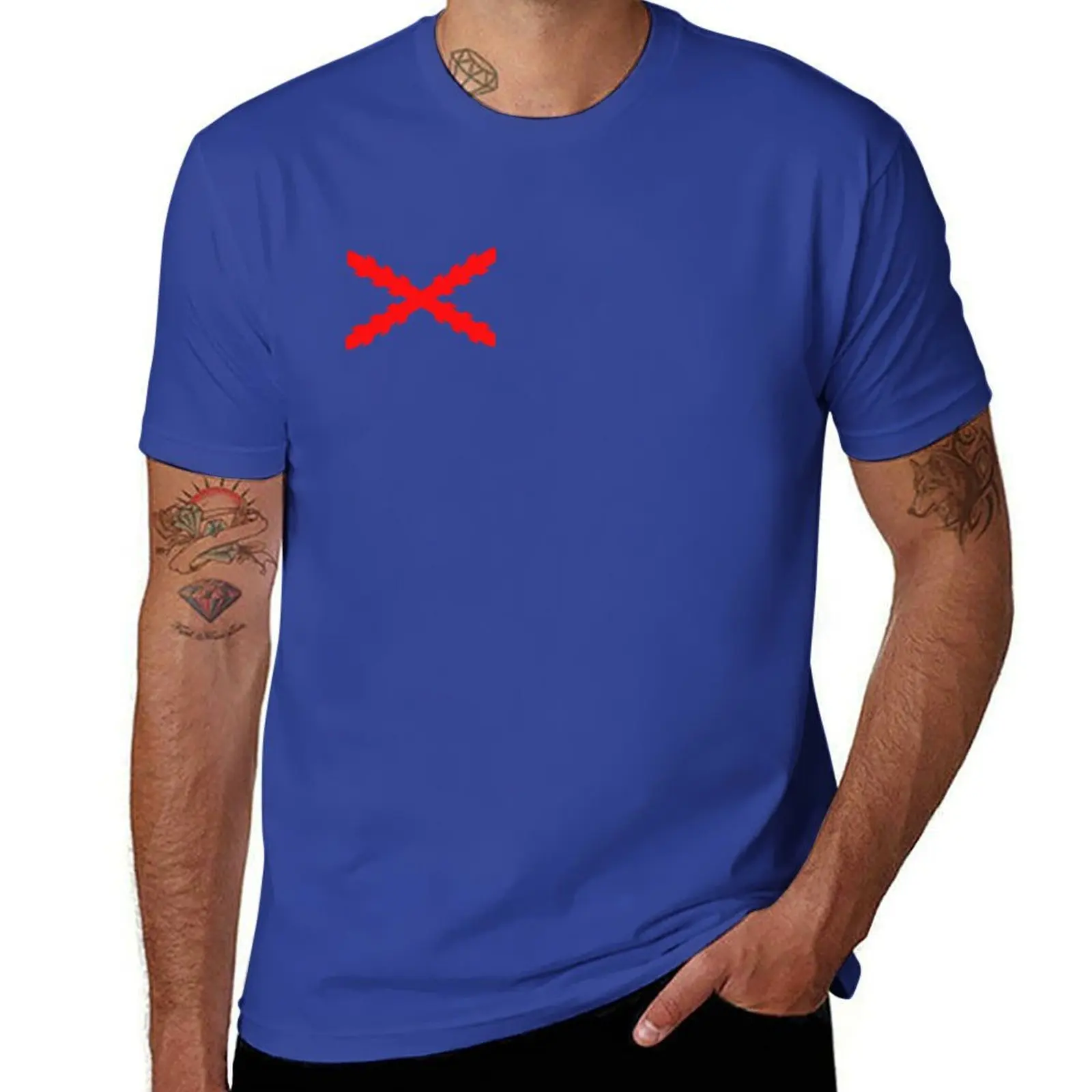 Oversized Burgundy Cross Sublime Fitted T-Shirt