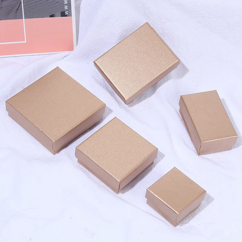 Portable 24pcs Cardboard Jewelry Boxes Display Storange Box For Necklaces Bracelets Earrings Square Paper Gift Box