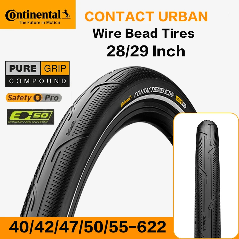 Continental Vouwband - Pure CONTACT Urban - GreenTech | E50 - 27.5x2.20 | black/coffee reflective