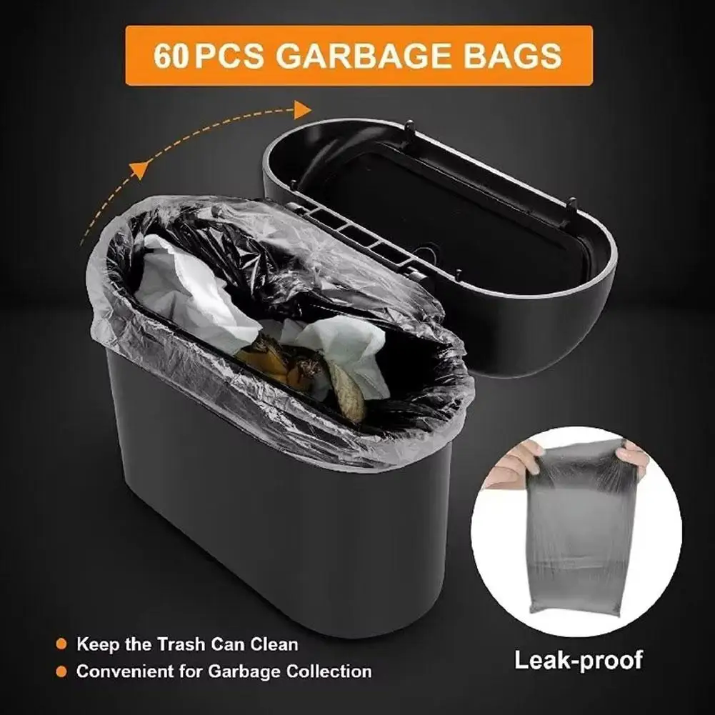 Car Flip Top Trash Can Car Clamshell Trash Bin Hanging Vehicle Garbage Dust Case Storage Box ABS Square Pressing Can