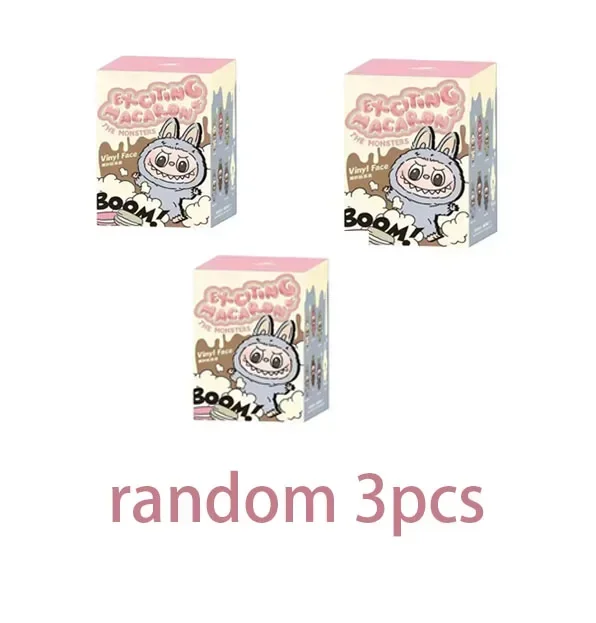 thumbnail image 1 of Figura de PVC con forma de macarrón esmaltado en forma de corazón de Labubu The Monsters, adorno de mesa, muñeco kawaii, regalo de cumpleaños para niños, 1 of 5