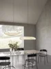 Nordic Wabi Sabi Pendant Lamp for Bedroom Living Dining Home Decoration Designer Scandinavian White Led Hanging Chandelier Light 4