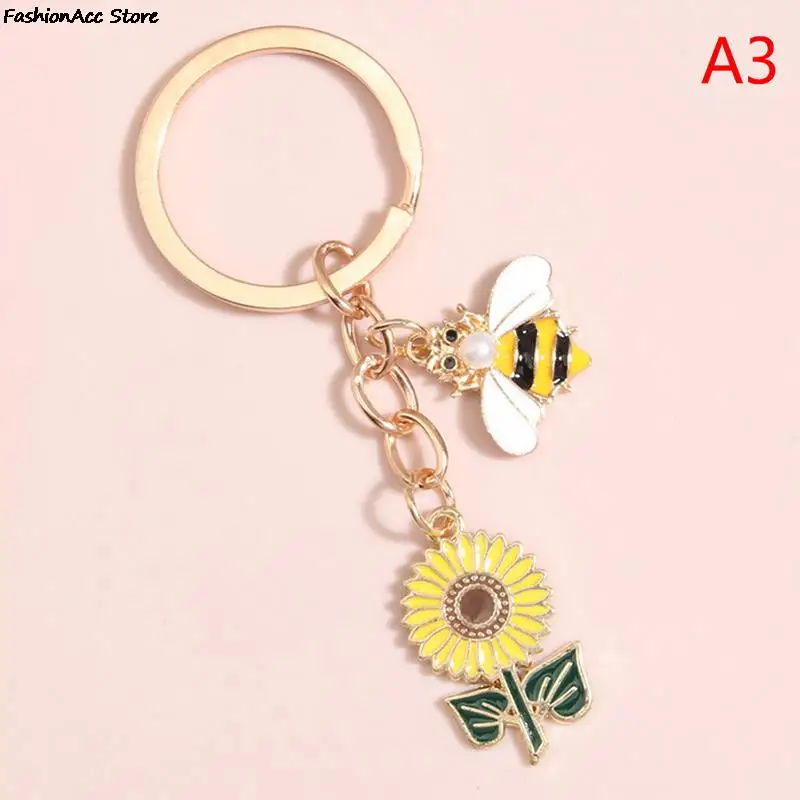 Mignon Porte Clés Émail Abeille Coeur Fleur Porte Clés Jardin Porte Clés  Souvenir Cadeaux Pour Femmes Hommes Sac À Main Accessoires Bijoux Cadeau Du  6,54 €