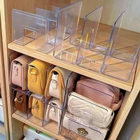 Handbag Storage Rack Wardrobe Divider Shelf Transparent Acrylic Purse Luxury Bags Storage Rack Handbag Books Divider Organizer 2