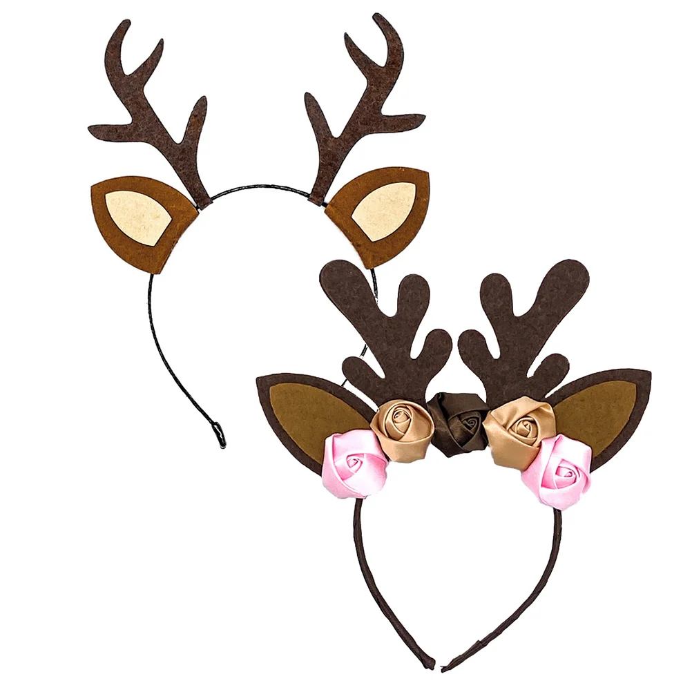 

Reindeer Headband Christmas Antler Hair Hairband Antlers Stag Animal Fawn Elk Band Horn Deer Holiday Headbands Headwear Xmas