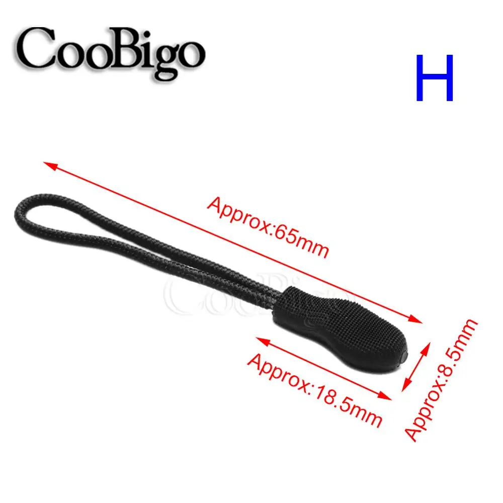 Zipper Pulls Cord End Rope Zip Puller Tab Replacement Clip Garment Tag Fixer Travel Bag Backpack Suitcase DIY Accessories 50pcs
