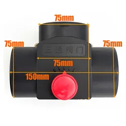 Adjustable Air Diesel Heater Vent Duct Splitter with Valve Flap (75mm T2 1 valve)