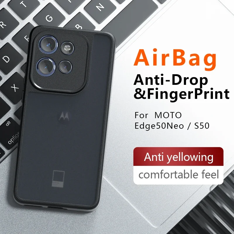 Matte Acrylic Shockproof Armor Hard Back Case with Bumper Protection