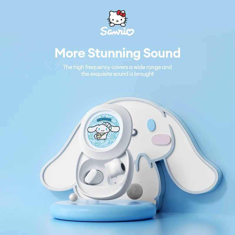 Фото Наушники-вкладыши Sanrio Miniso, беспроводные наушники с поддержкой Bluetooth 5,3, с высокой производительностью №4