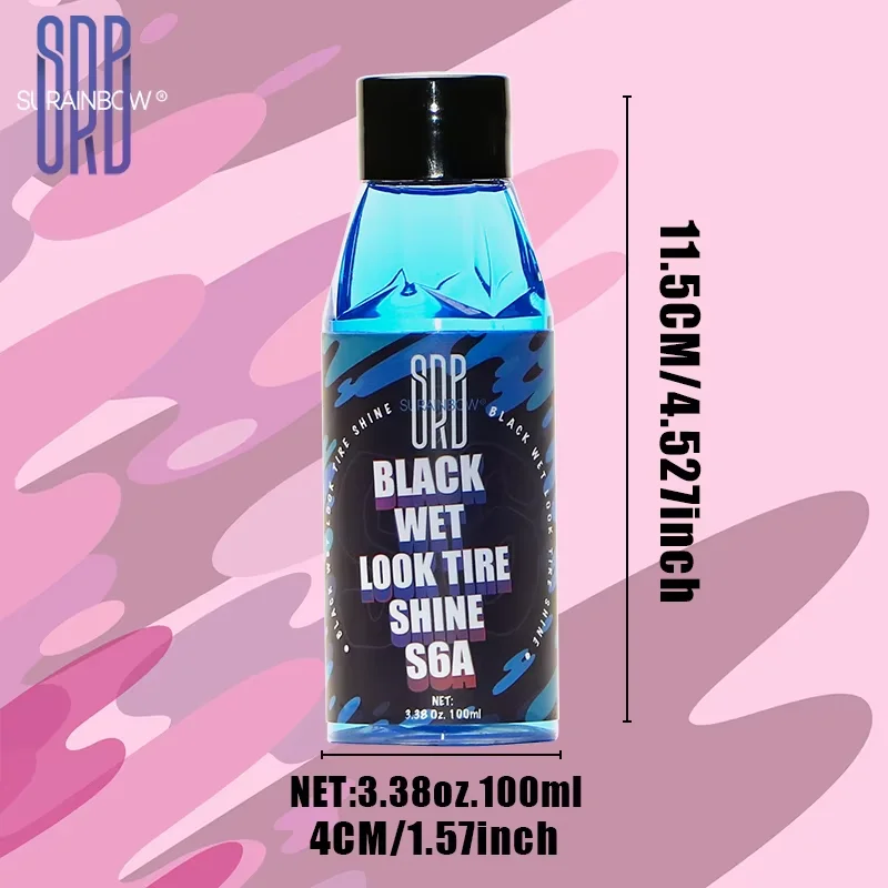 Motorcycle Tire Shine Dressing Black Wet Look Tire Dressing for Deep Glossy Finish for Protection Long-Lasting Tire Shine Spray