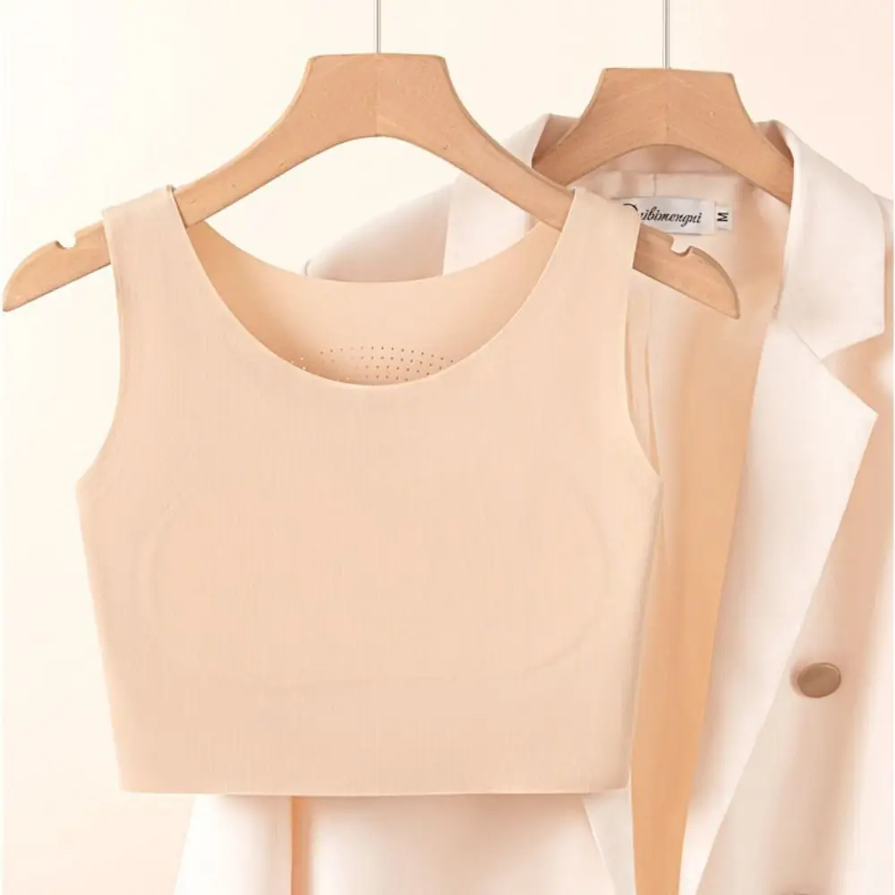 Basic Ice Silk Wireless Bra Slim Ultra-thin Underwear for Women U Neck Lingerie Girls Seamless Bra Female 2