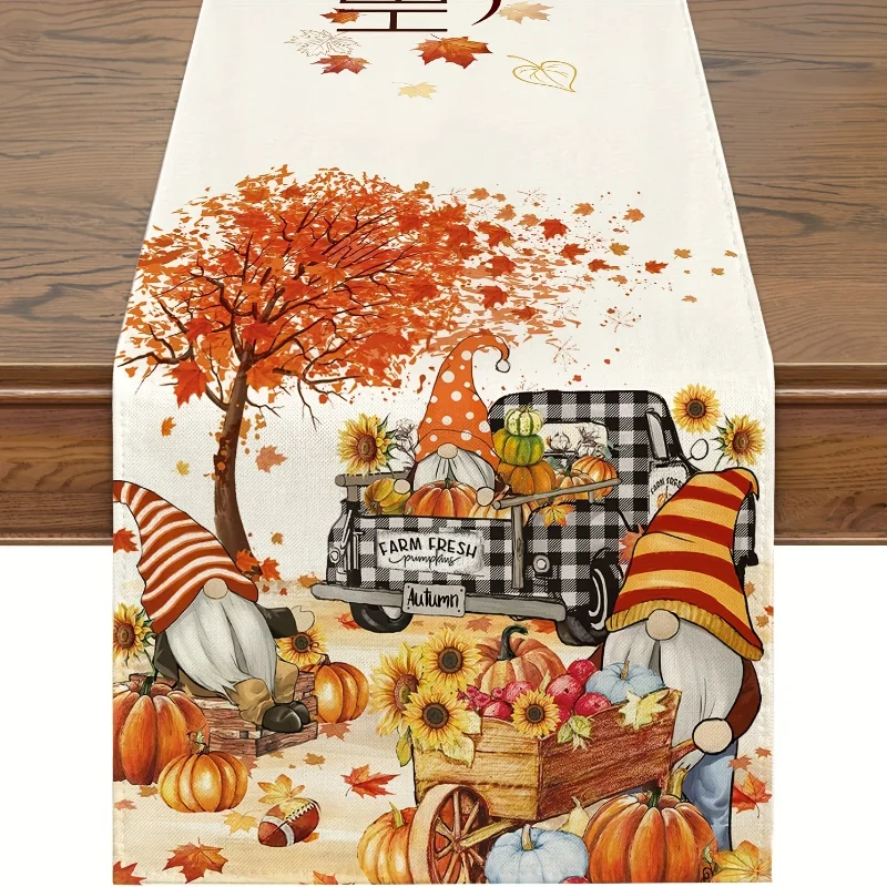 

Thanksgiving Tablecloth Pumpkin Sunflower Truck Buffalo Plaid Tablecloth Fall Home Decor Table Kitchen Decor Accessories