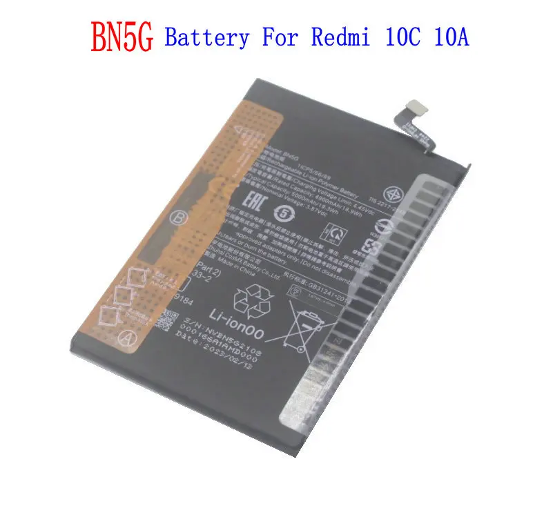 Batterie De Remplacement 5000mAh Compatible Xiaomi Redmi 10C/10A - Modèle BN5G, 3.87V, Avec Kit D'outils Pour Installation Facile