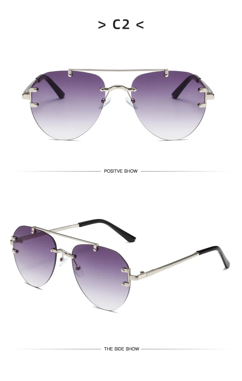 2025 Pilot Sonnenbrille Männer Frauen Marke Mode Vintage Gradienten Brillen Männlich Fahren Sonnenbrille Metall Shades Oculos De Sol UV400 – Detail 12