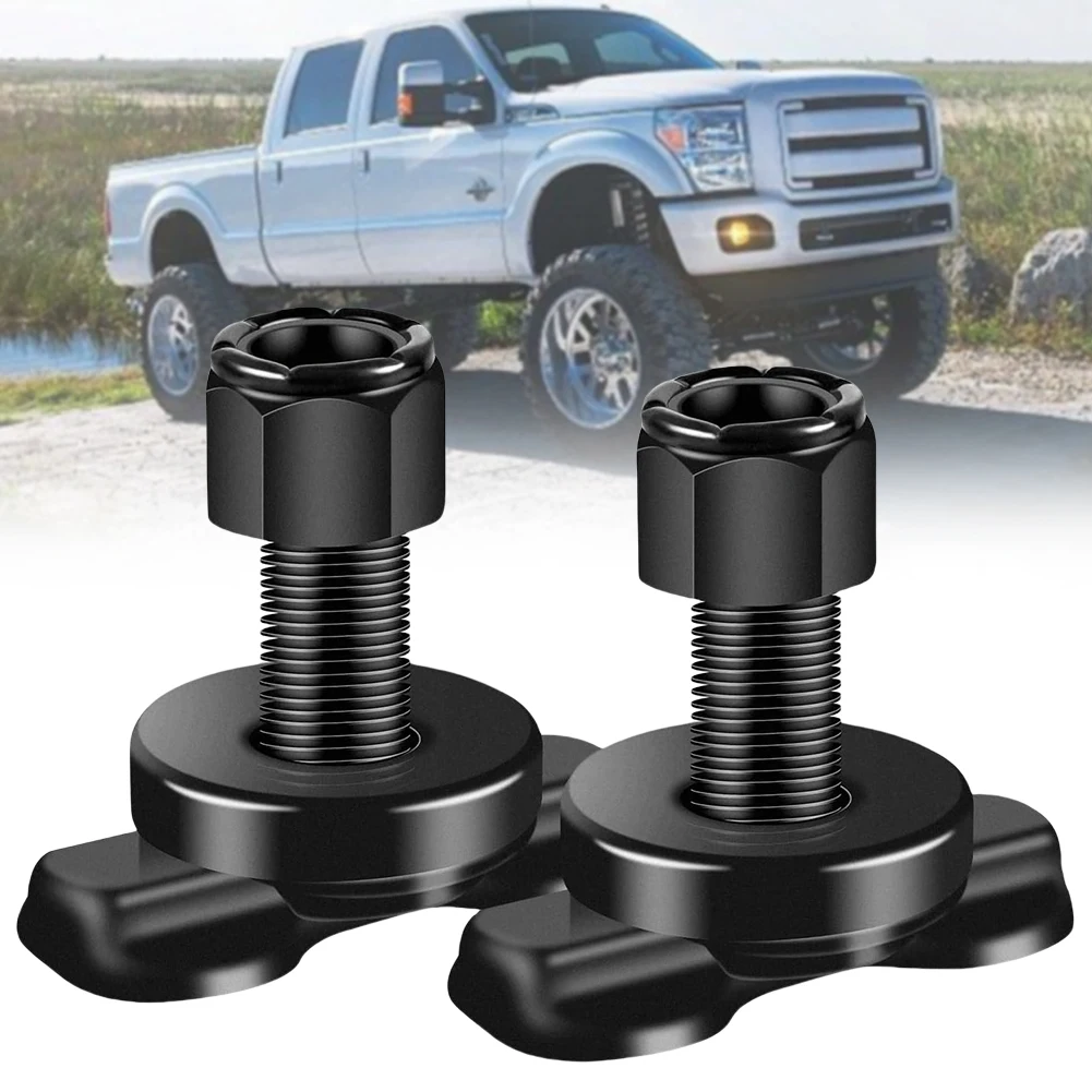 8Pcs L-Track Double Lug Bearing 6000 LBS Threaded Rail Stud Nut L Track Threaded Stud for Truck Bed Trailer Cargo Control Pickup