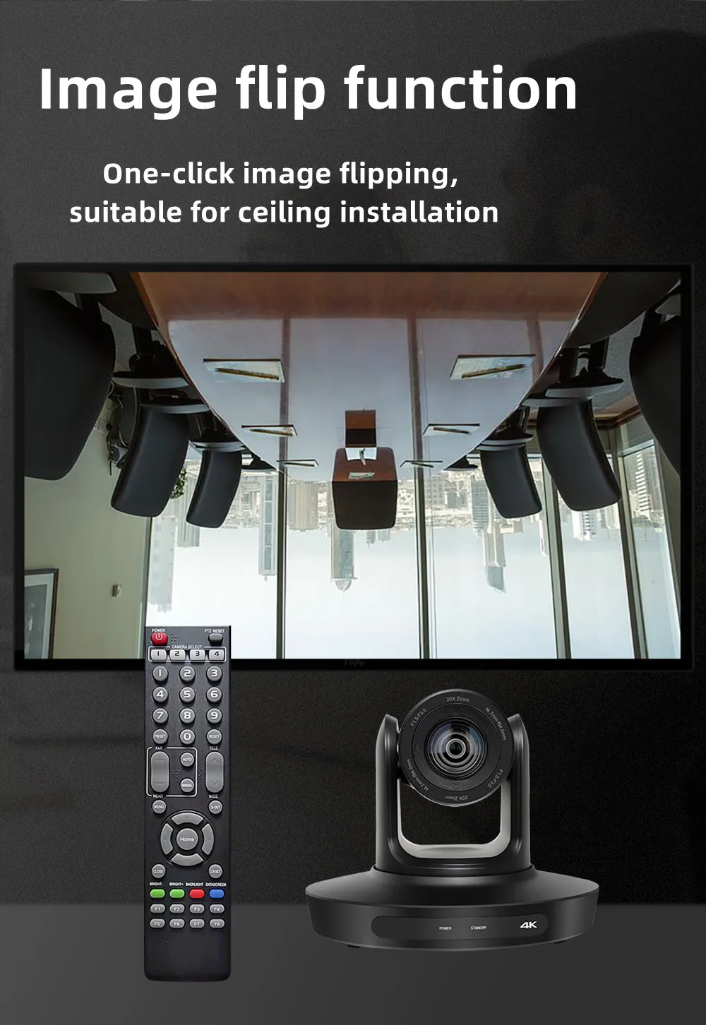 Conference PTZ Camera 4K 10/20X LAN POE USB3.0 HDMI For Church Live Streaming Business Meeting Broadcast Youtube