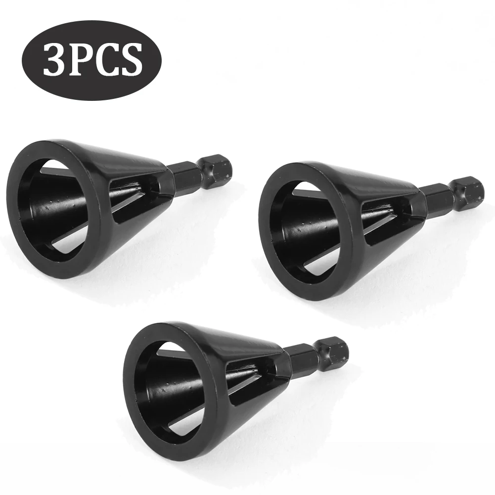 Outil De Chanfrein Et ébavurage - Acier Inoxydable Noir, Pour Réparer Boulons, Tuyaux, Tiges - Compatible Perceuse - 8