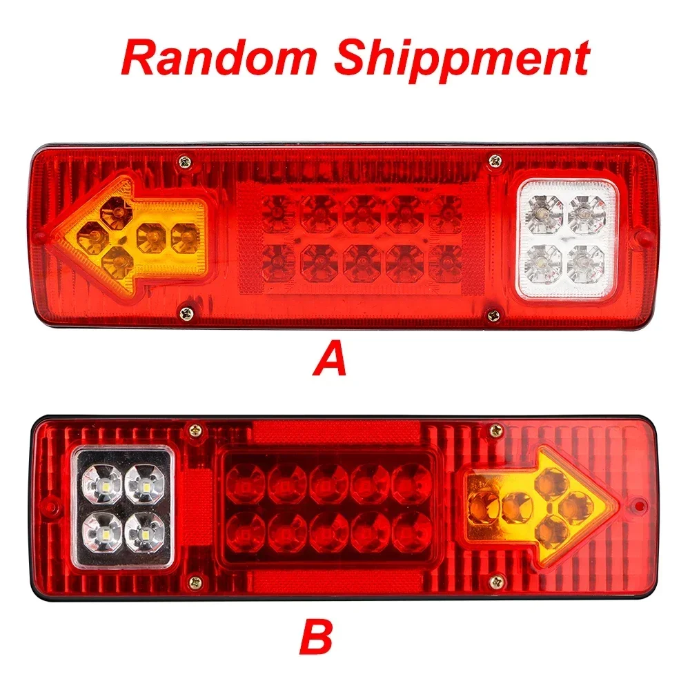 1/2Pcs 12V 24V 19LED Tail Lights Turn Signal Lamp Stop Lights For Trailer Lorries Boat Truck Car Light Assembly Reversing Lights