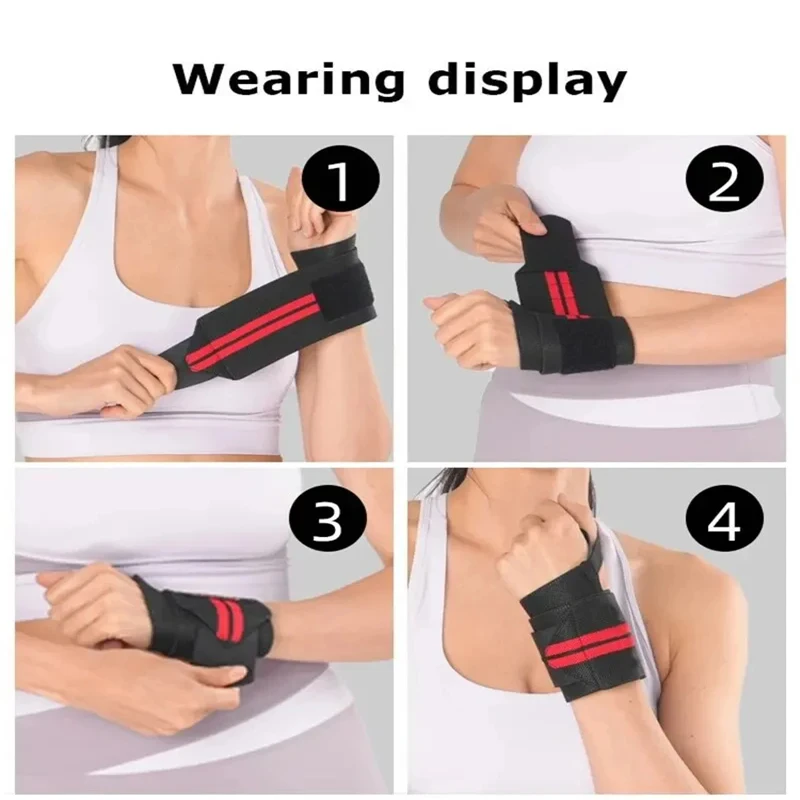 Weightlifting Wrist Guard with Elastic Wrist Support Fitness Wrist Bandage Wrapped Around Wrist Support