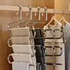 Five-layer stainless steel trouser rack,used for wardrobe storage, suitable jeans and trousers, space-saving design 1