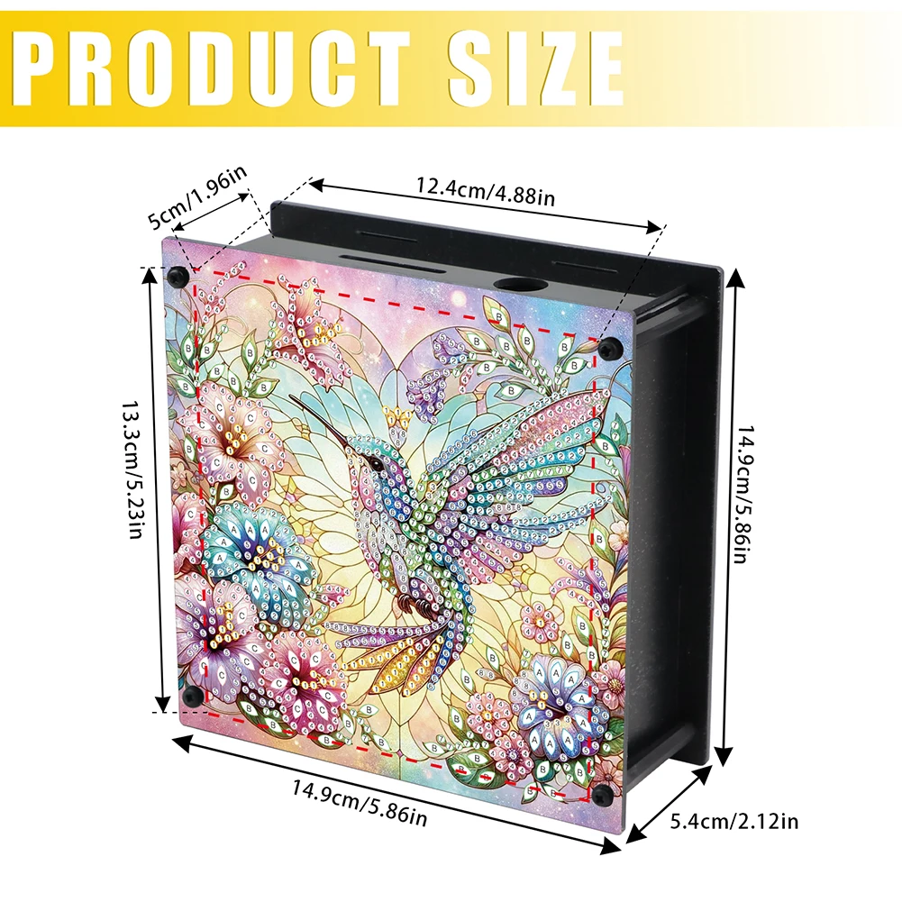 Hummingbird Diamond Painting Piggy Bank Cat Diamond Painting Money Saving Box