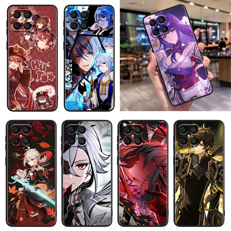 Genshin Impact Anime For Honor Magic Black Soft Phone Case Cover