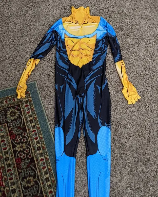 thumbnail image 1 of Disfraz de Halloween invencible, traje Zentai, traje de Mark Grayson, monos para adultos y niños, 1 of 4