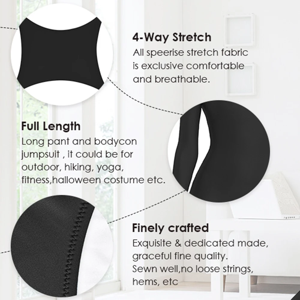 AOYLISEY Women Long Sleeve Dance Unitard Turtleneck Full Body Bodysuit Spandex Gymnastic Yoga Jumpsuits Mens Halloween Costumes