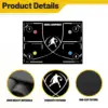 Basketball Footstep Training Mat 120x80cm Portable Regular Training System Non-Slip Mat Training Aid Silent Equipment for adults 4