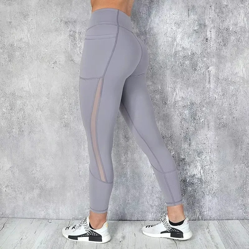 Women High Waist Leggings Stretch Yoga Pants Tights Pockets Push Up Fitness Running Sportswear