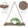 1PC Hanging Shelves for Wall Floating Shelves, Macrame Rope Triangle Shelf, Natural Light Reclaimed Wood, Farmho 6