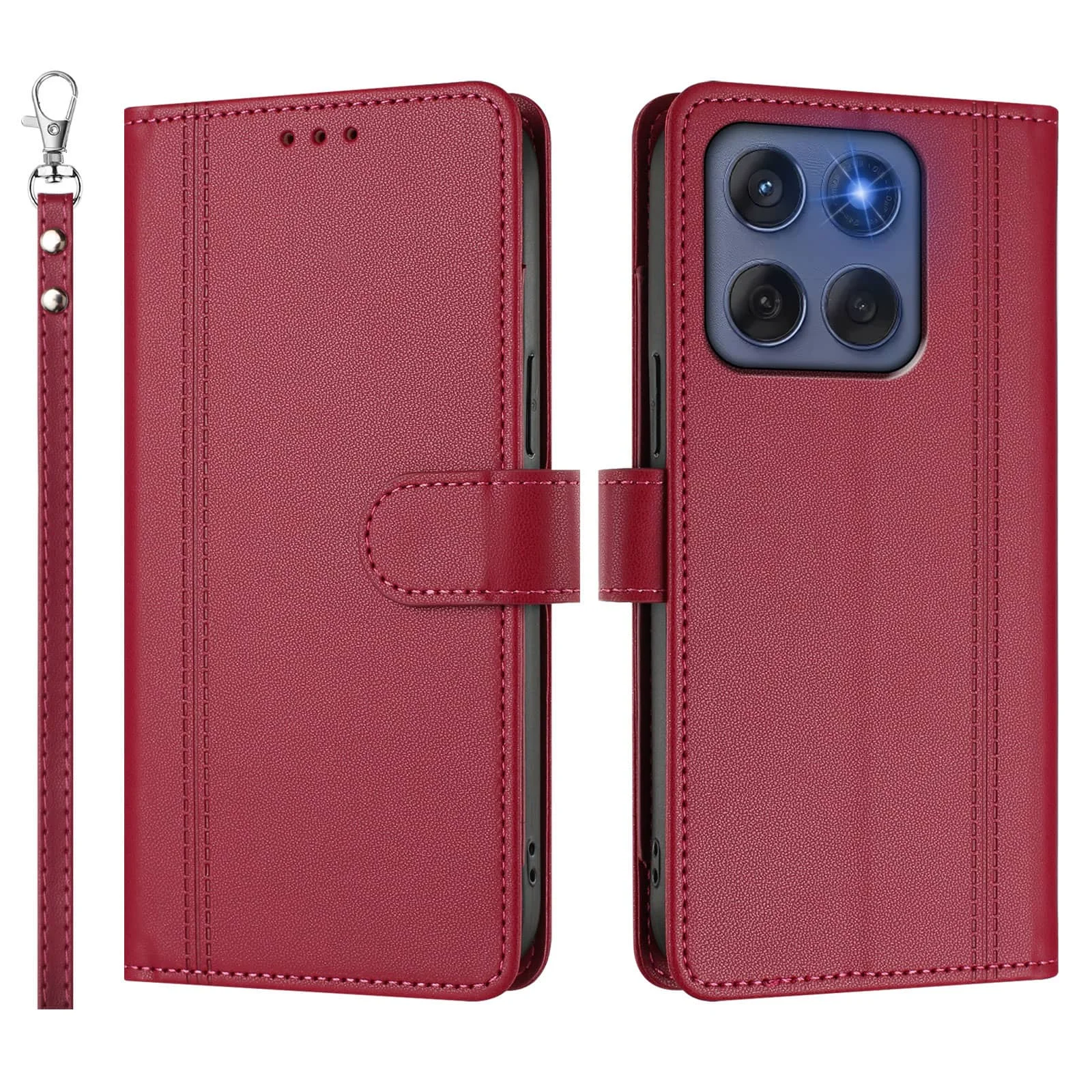Slim Flip Magnetic Clasp Wallet Case with Enhanced Design​