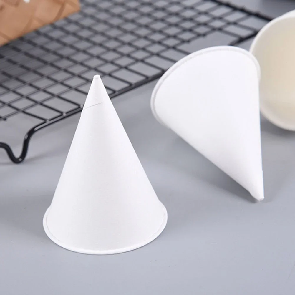 200 Pcs Snow Cone Cups Water Cooler Paper Ice Cream Dessert Storage Holder Server