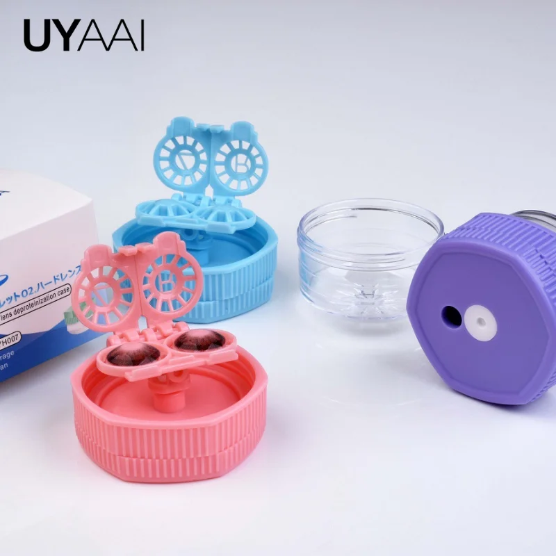 Contact Lenses Washer Container Portable Rotary Cleaning Box Eyes Contact Lens Clean Storage Case