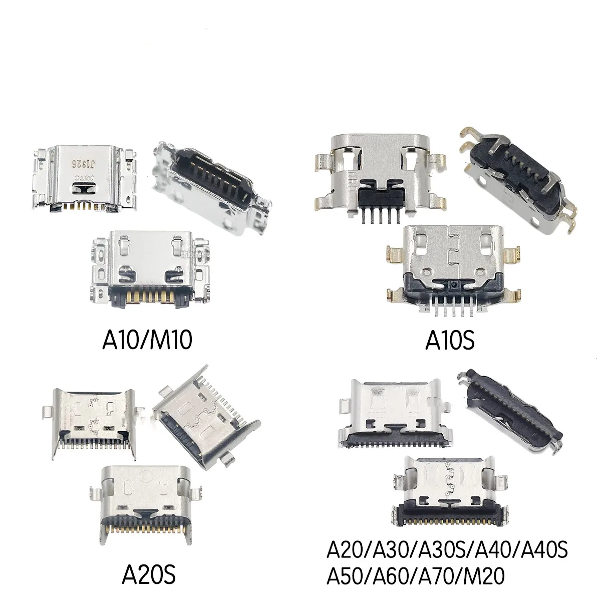 

100Pcs Charger USB Charging Port Dock Connector For Samsung A20 A30 A50 A70 A51 A21s A01 A30s A20s A50s A11 A21 A31 A52 A02s A32