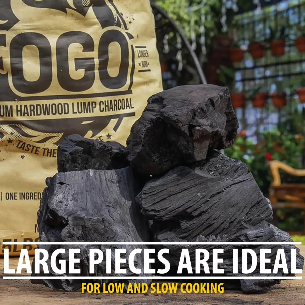 

Super Premium Hardwood Lump Charcoal, Large Sized Lump Charcoal for Grilling and Smoking
